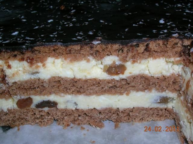 Sernik gotowany, przekładany