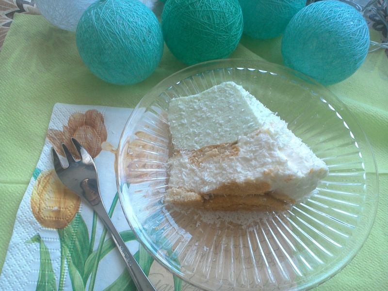 Sernik jogurtowy miętowo-kokosowy Sernik jogurtowy miętowo-kokosowy