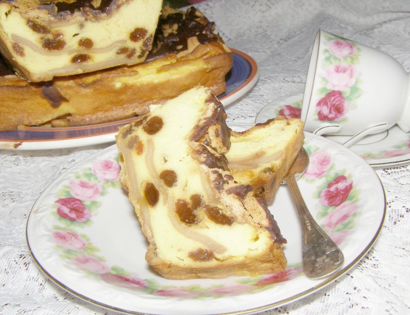 Sernik jogurtowy z budyniem bananowym,herbatnikach Sernik jogurtowy z budyniem bananowym,herbatnikach