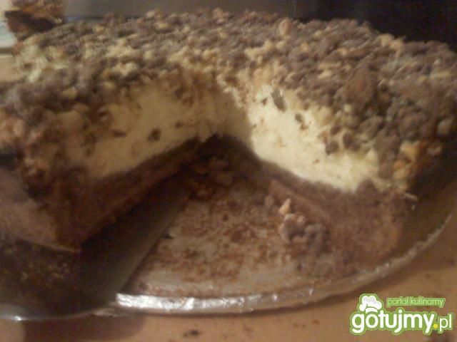 Sernik kakaowy z kruszonką w 2 kolorach