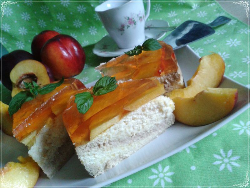 Sernik kawowo-nektarynkowy fit Sernik kawowo-nektarynkowy fit