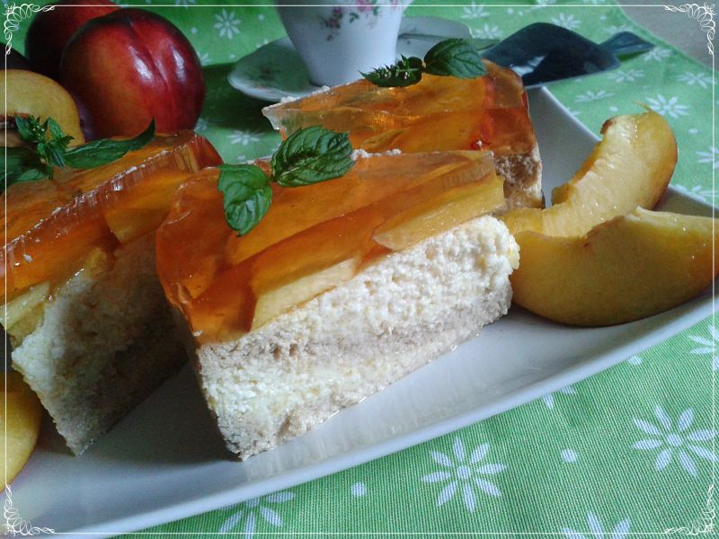 Sernik kawowo-nektarynkowy fit Sernik kawowo-nektarynkowy fit
