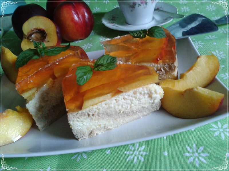 Sernik kawowo-nektarynkowy fit Sernik kawowo-nektarynkowy fit