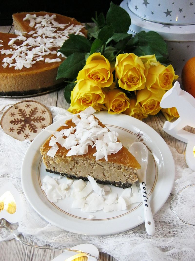 Sernik kokosowy z żelką pomarańczową Sernik kokosowy z żelką pomarańczową