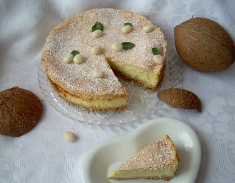 Sernik mocno kokosowy (pieczony)