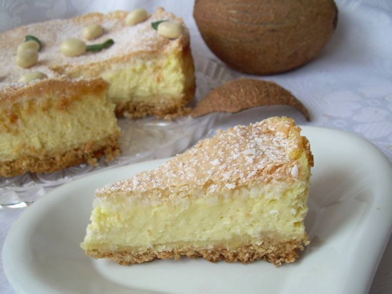 Sernik mocno kokosowy (pieczony)