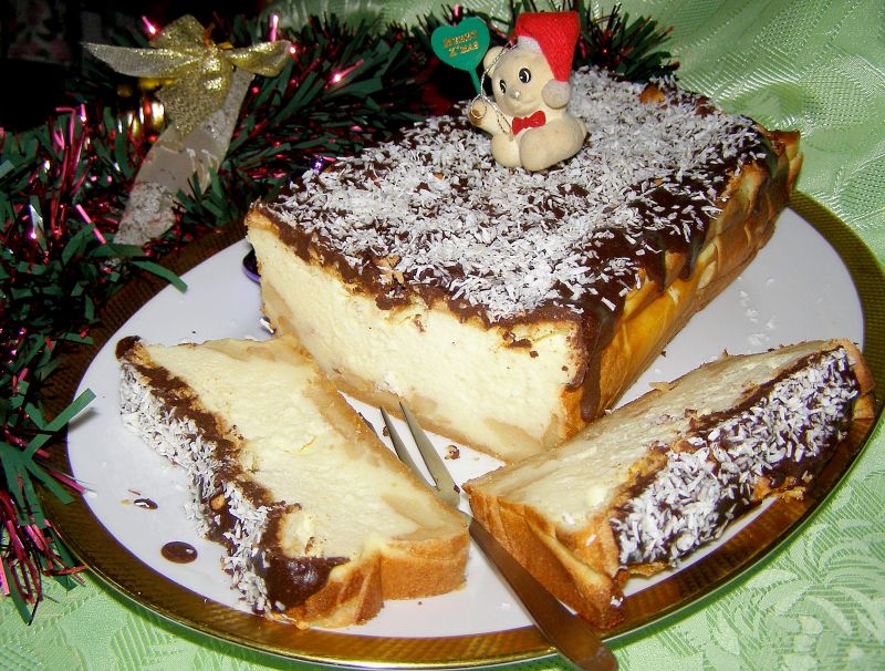 Sernik na biszkoptach pieczony