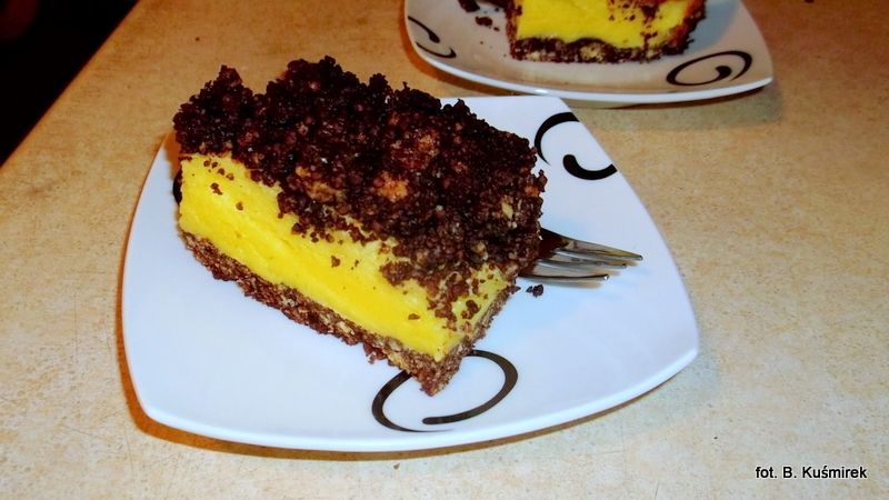 Sernik na kakaowym spodzie z ciastek 