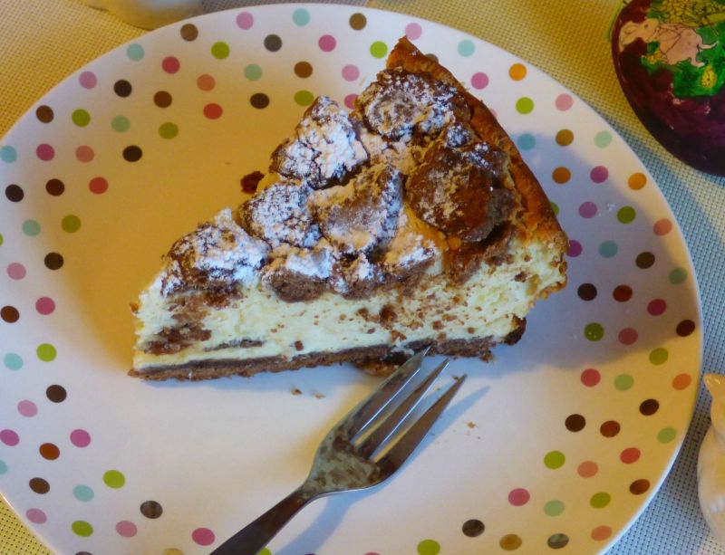 Sernik na kakowym spodzie