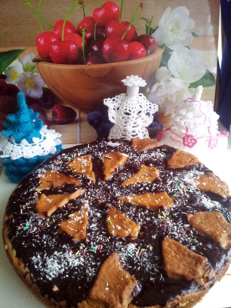 Sernik na spodzie  kajmakowym według Irenki. Sernik na spodzie  kajmakowym według Irenki.