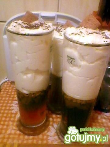 sernik na tęczy do pucharka