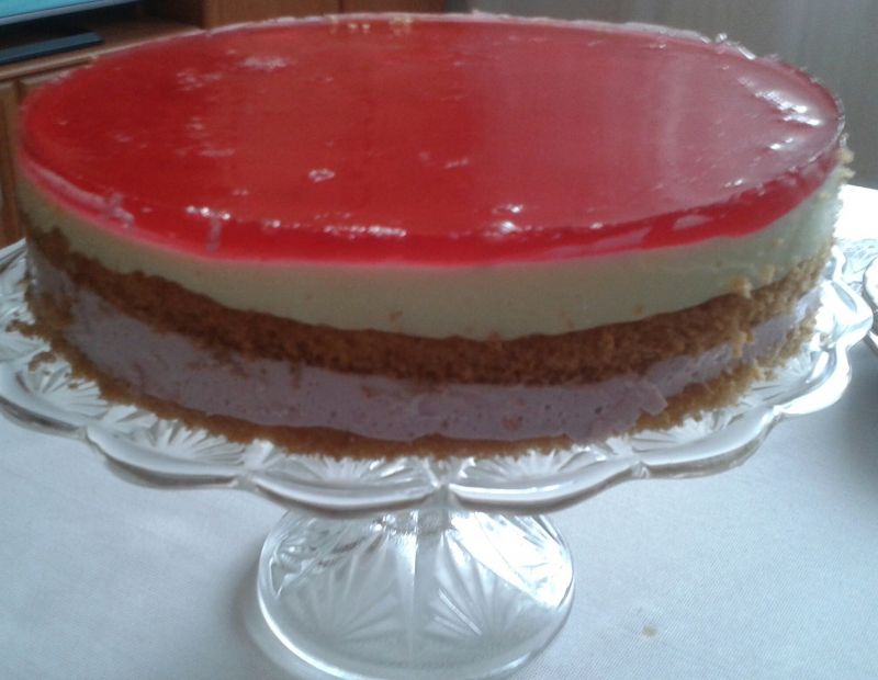 Sernik na zimno-3 kolorowy