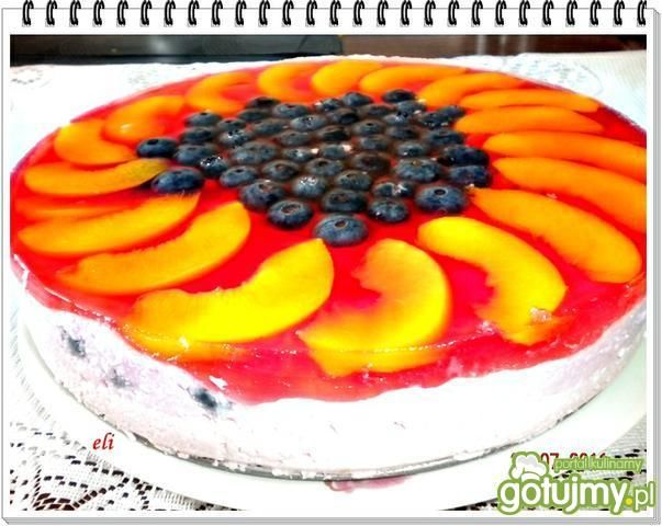 Sernik na zimno Eli z borówkami 
