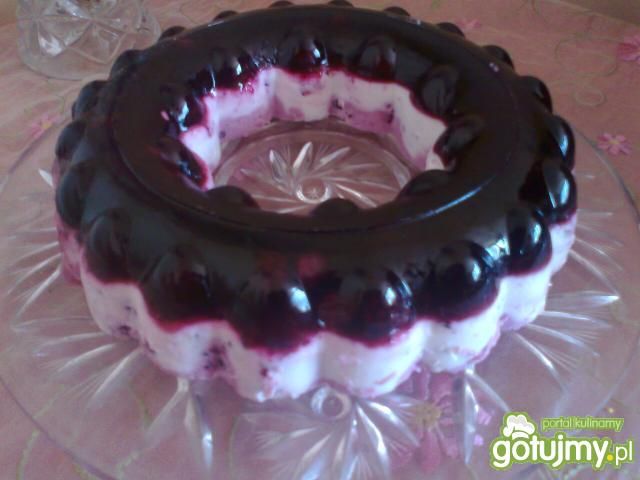 Sernik na zimno, jeżynowo-borówkowy  Sernik na zimno, jeżynowo-borówkowy