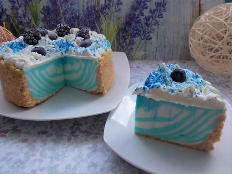 Sernik na zimno "morska fala"  Sernik na zimno "morska fala"