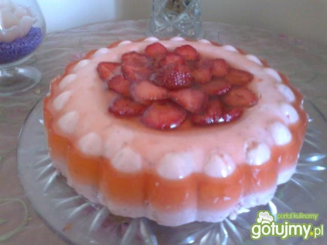 Sernik na zimno, podwójnie truskawkowy 2 Sernik na zimno, podwójnie truskawkowy 2