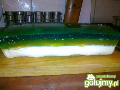 Sernik na zimno z galaretką i owocami Sernik na zimno z galaretką i owocami