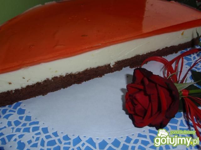 Sernik na zimno z galaretką wg gosia56