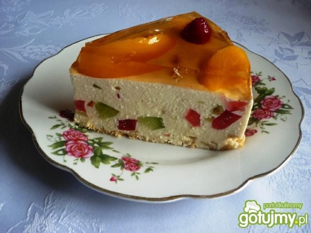 Sernik na zimno z galaretkami   Sernik na zimno z galaretkami