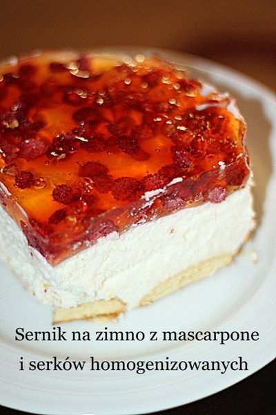 Sernik na zimno z mascarpone i serków waniliowych Sernik na zimno z mascarpone i serków waniliowych