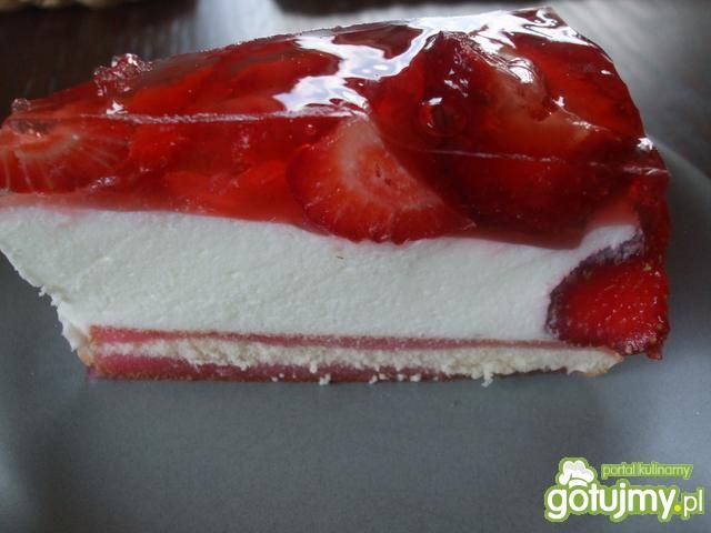 Sernik na zimno z truskawkami  Sernik na zimno z truskawkami