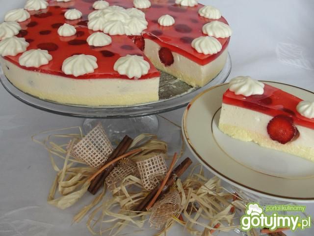 Sernik na zimno z truskawkami wg alaaa