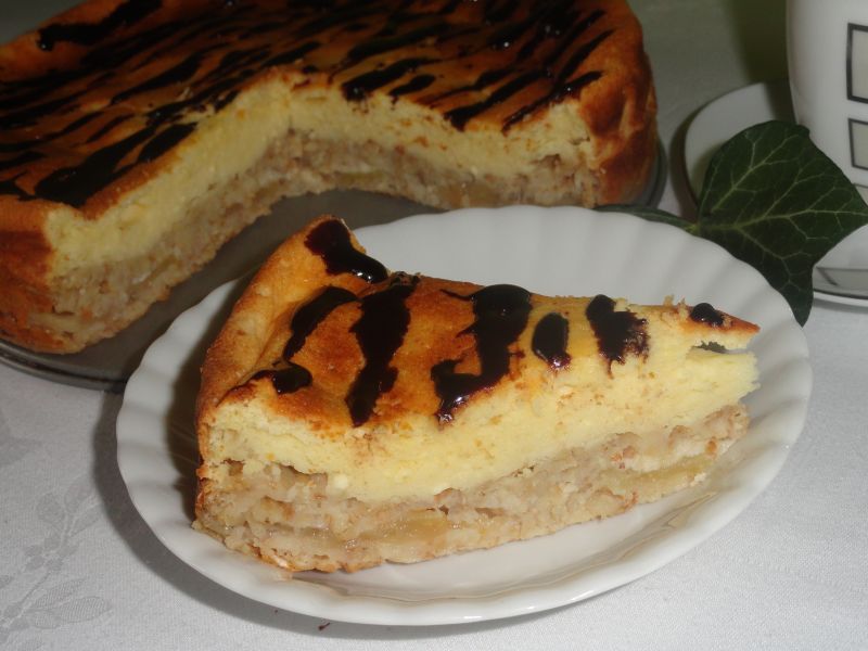 Sernik owsiany z jabłkami Sernik owsiany z jabłkami