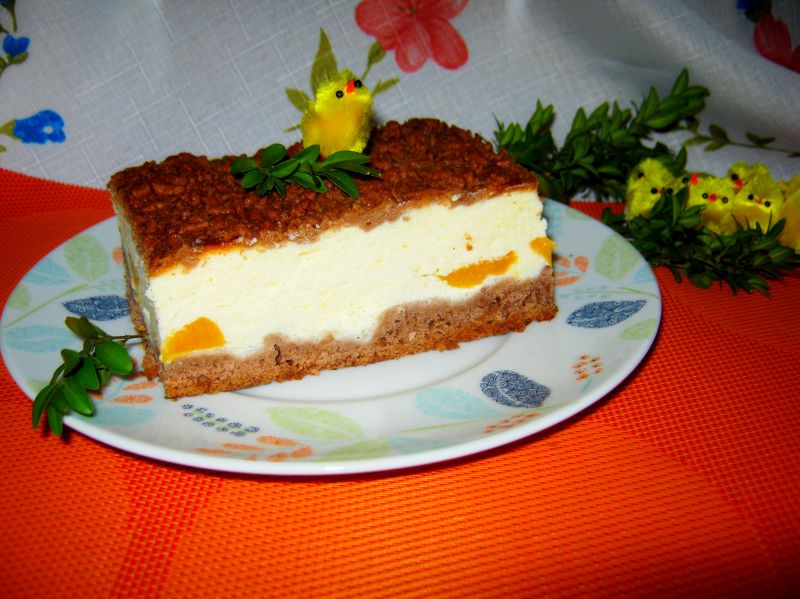 Sernik pod pierzynką z kakao