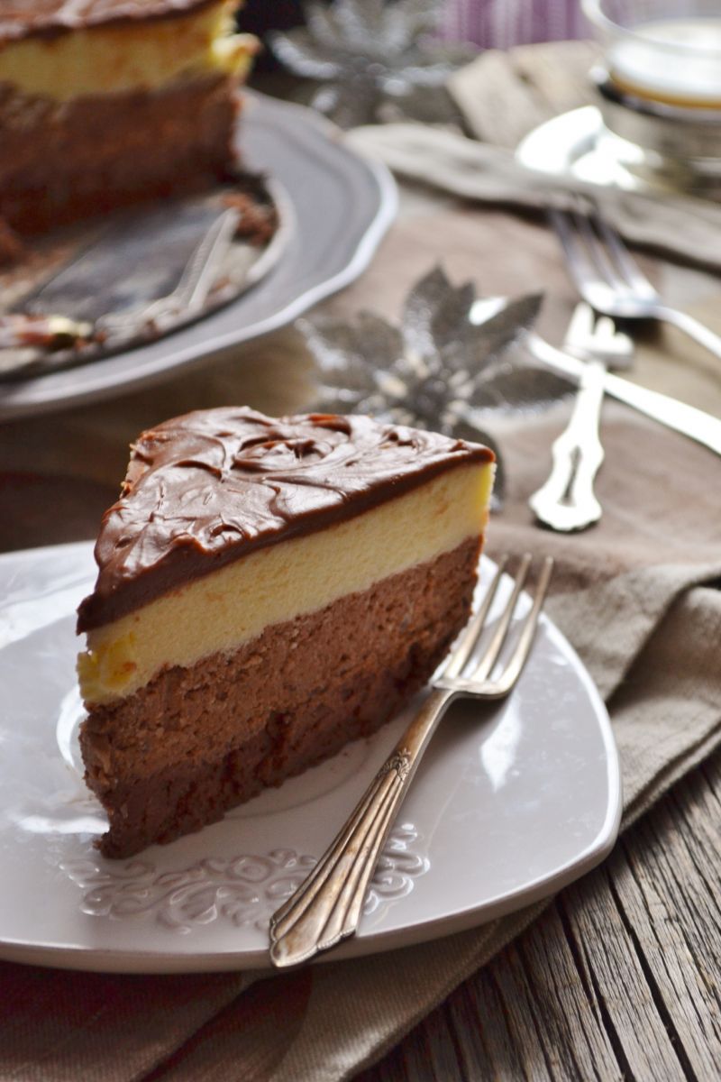 Sernik potrójnie czekoladowy na zimno