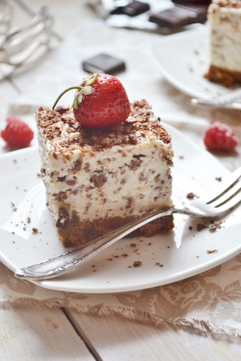 Sernik stracciatella na zimno