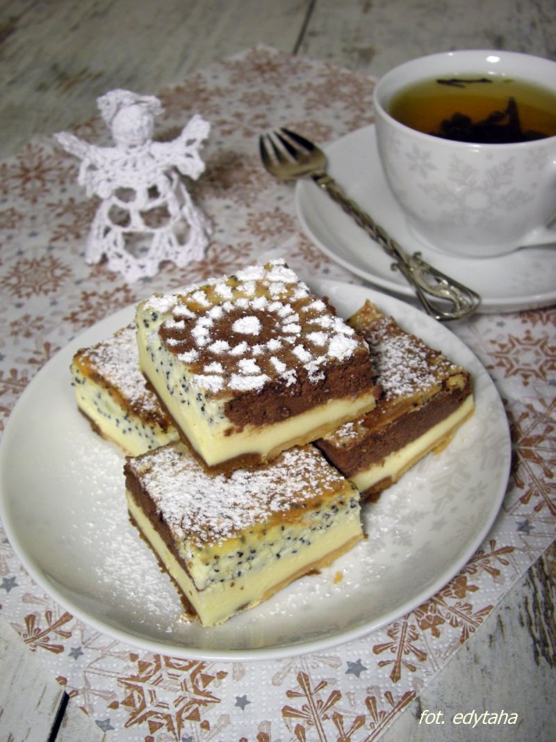 Sernik w trzech smakach