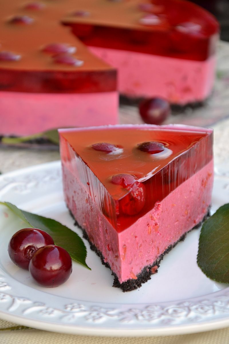 Sernik wiśniowy na zimno Sernik wiśniowy na zimno