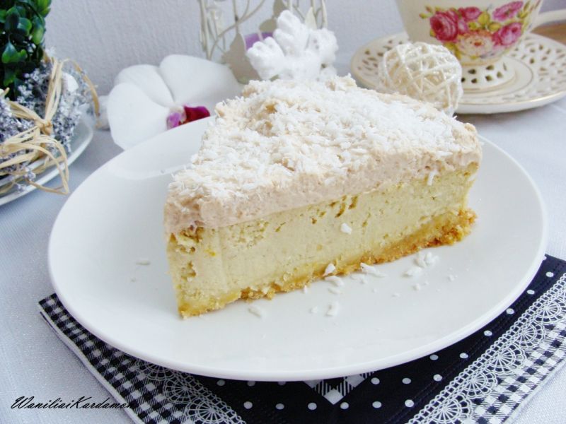 Sernik z bananowym shake i pianką milky way Sernik z bananowym shake i pianką milky way