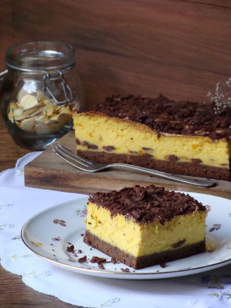 Sernik z dynią i czekoladą