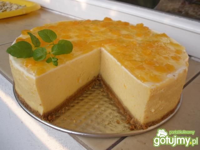 Sernik z dynią z glazurą brzoskwiniową Sernik z dynią z glazurą brzoskwiniową