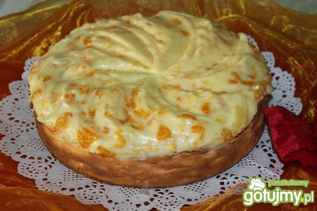 Sernik z polewą mandarynkową