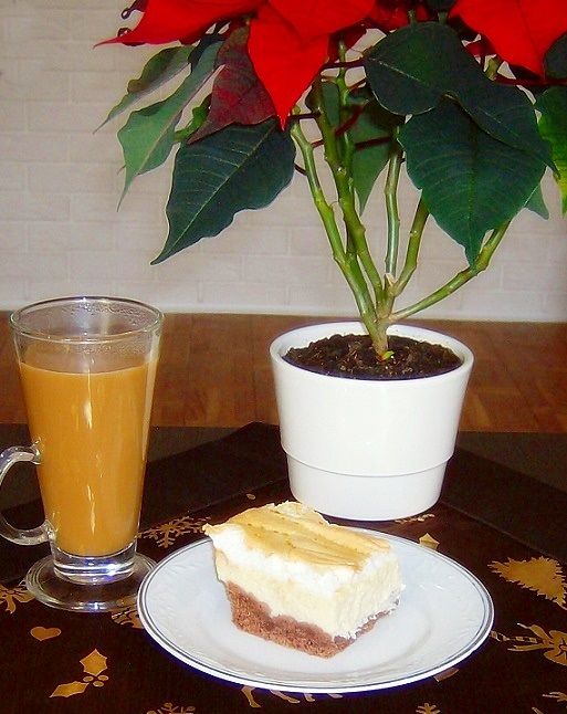 Sernik z rosą na czekoladowym spodzie Sernik z rosą na czekoladowym spodzie