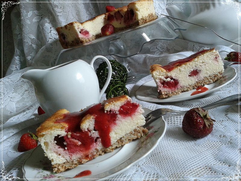 Sernik z truskawkami w wersji light