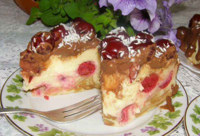Sernik z wiśniami z szybkowara Sernik z wiśniami z szybkowara
