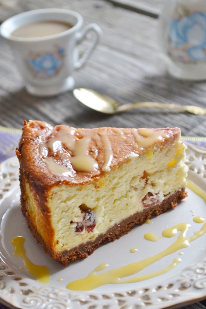 Sernik z żurawiną i musem malinowym Sernik z żurawiną i musem malinowym