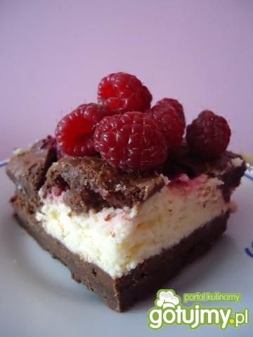 Sernikobrownie z malinami wg Mychy Sernikobrownie z malinami wg Mychy
