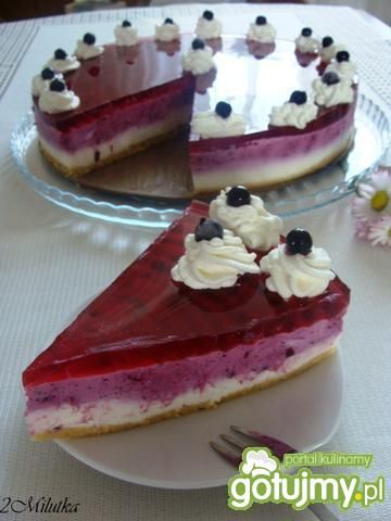 Sernikowy torcik na zimno z porzeczkami Sernikowy torcik na zimno z porzeczkami