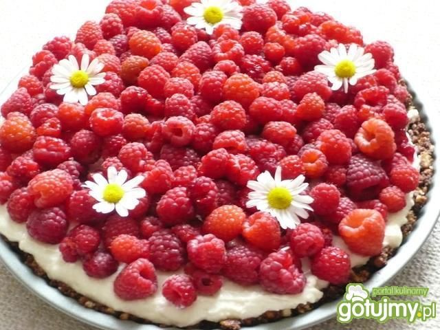 Serowa tarta z malinami Serowa tarta z malinami