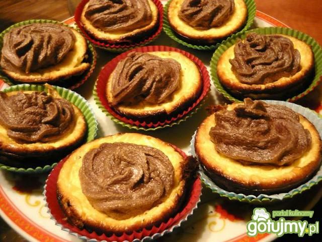 Serowe muffinki czekoladową pianką - Serowe muffinki czekoladową pianką -