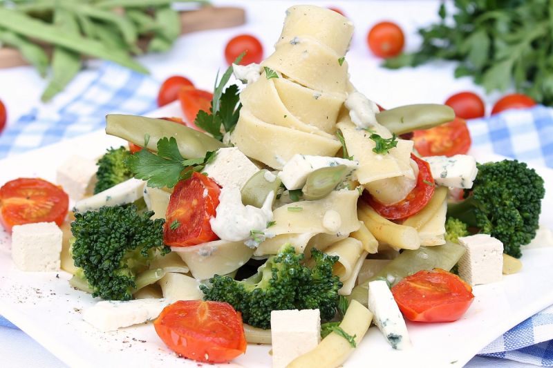 Serowe tagliatele z fasolką  Serowe tagliatele z fasolką