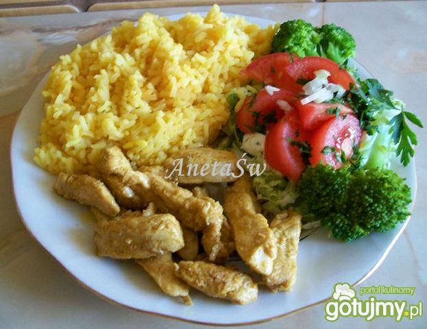 Shoarma z ryżem i sałatką Shoarma z ryżem i sałatką