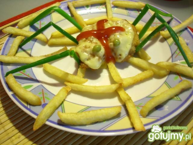 Sieć z frytek, pająk ze schabowego