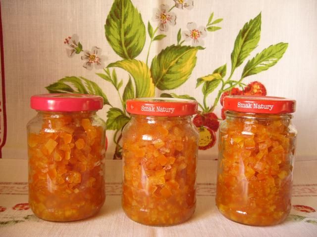 Skórka pomarańczowa w słoiczkach  Skórka pomarańczowa w słoiczkach