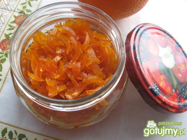 Skórka pomarańczowa z imbirem w syropie