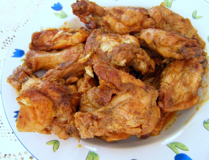 Skrzydełka kurczaka w papryce duszone